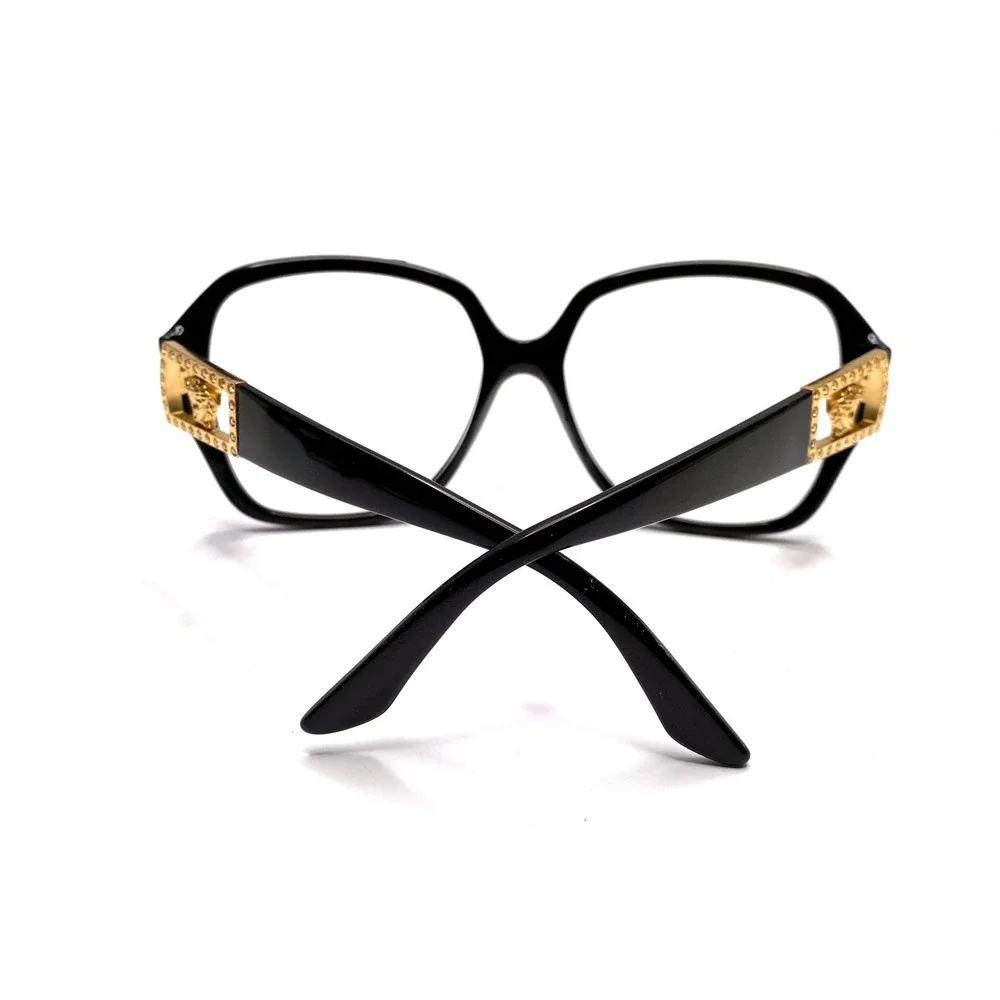 Versace MOD 4242-B Black Gold Medusa Crystal Square Eyeglasses 57-16-135